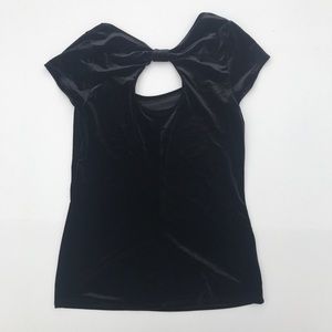 Black Bow Back Velvet Shirt, Love Fire 🔅 SALE